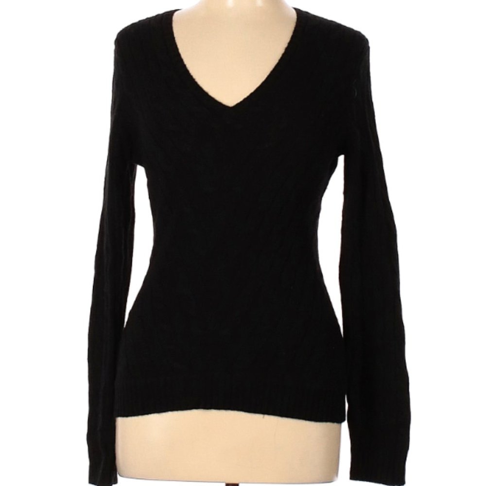 Ralph Lauren BLACK LABEL Cashmere Cableknit Sweater Size S